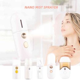 USB visage Nano brumisateur Mini humidificateur facial maquillage peau hydratant nébuliseur hydratant vaporisateur vaporisateur 220505