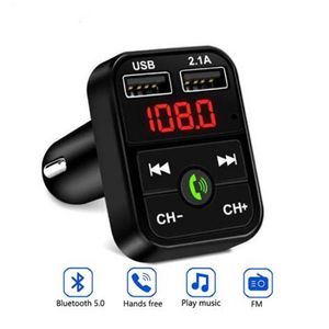 USB Fast Charger Car Adapter Handsfree FM-zender Radio Bluetooth Draadloze MP3-muziekspeler 2 poorten