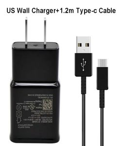 Chargeur rapide USB pour S8 9V 2A Adaptateur de bouche de mur de voyage Full 2A Home Charge Dock avec Type C Cable Black 2 en 14772193