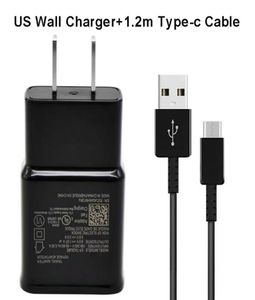 Chargeur rapide USB pour S8 9V 2A Adaptateur de bougie de mur de voyage Full 2A Home Charge Dock avec Type C Cable Black 2 en 18691748