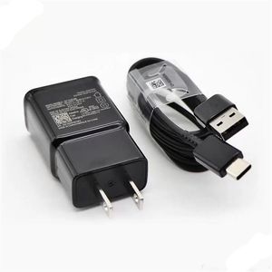 Cargador rápido Usb para S8 S10 9V 5v 2A Adaptador de enchufe de pared de viaje Cable negro de base de carga para el hogar completo 2A