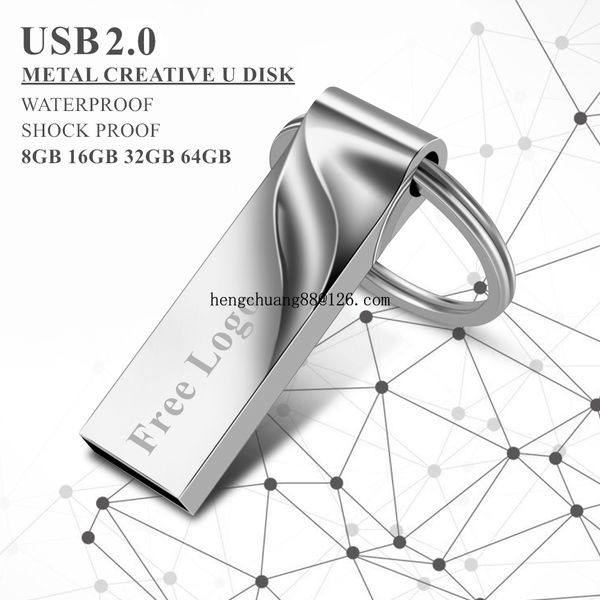 USB Flash Drives 128 gb mini usb flash metal pen key disk logo pendrive stick tarjeta de memoria flash 32GB/8GB/64GB/16GB para PC Laptop ¡NUEVO!