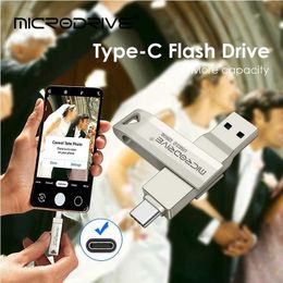 Clés USB 2 en 1 OTG USB 3.0 USB-C Flash Pen Drive Memory Stick Usb3.0 disque flash 128GB 256G 512G Type C Pendrive livraison gratuiteL2101