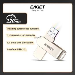 Unidades flash USB EAGET F60 USB 32 gb PenDrive 64 gb 128 gb 256 gb Unidad flash USB Memory Stick USB 3.2 para teléfono portátil o versión superior
