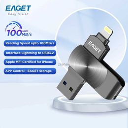 Clés USB EAGET i66 1T clé USB MFi éclairage vers USB 3.2 clé USB clé USB pour IPhone IPad PC téléphones ordinateurs portables