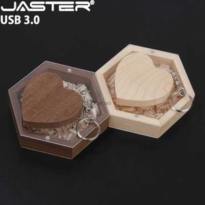 Clés USB Clé USB 3.0 haute vitesse 128 Go boîte en bois clé USB gratuite 64 Go cadeaux créatifs clé USB 32 Go disque U carte mémoire coeur