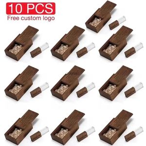 JASTER 10 PCS LOT boîte en bois de cristal clé USB en érable clé USB personnalisée gratuite bâton de mémoire mignon clé en bois 32 GB 64 GB 128 GB