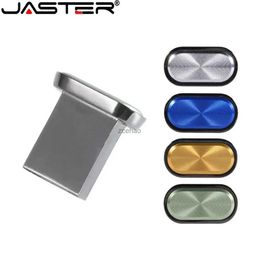USB-flashdrives JASTER-geheugenstick Hoge snelheid USB-flashdrive 64 GB mini-pendrive met metalen knop 32 GB waterdichte pendrive Zilver Externe opslag