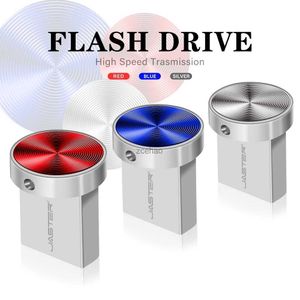 USB-flashdrives JASTER Mini metalen USB-flashdrives 64 GB gratis aangepaste pen drive 32 GB waterdichte Memory Stick 16 GB rood blauw zilver Pendrive