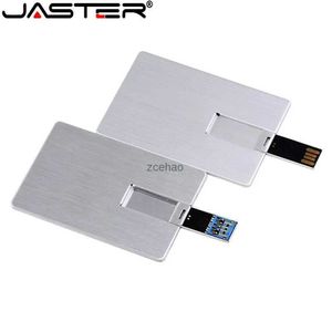 USB Flash Drives JASTER USB Flash Drives 4 GB 8 GB 16 GB 32 GB 64 GB Metalen Pen drive Relatiegeschenk USB Stick Kaart Gratis aangepast Voor Laptop U schijf