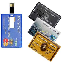 USB Flash Drives Key Bankkaart USB Flash Drive 128 gb 64 gb 32 gb pendrive creditcard memory stick usb2.0 U disk
