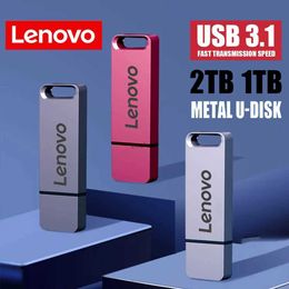 Clés USB Lenovo Pen Drive 2 To mémoire Flash haute vitesse clé USB en métal 1 To clé USB 512 Go 256 Go dispositif de stockage de mémoire USB disque U pour PC