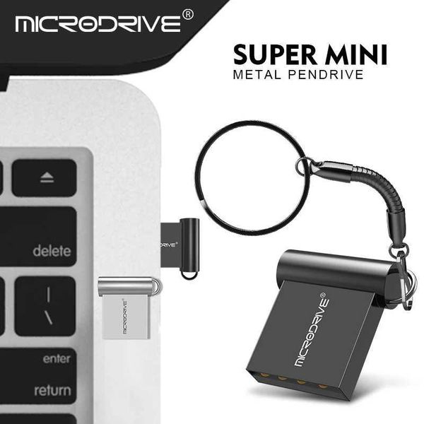 Clés USB Métal Mini USB2.0 lecteur Flash 4GB 8GB PenDrive minuscule stylo lecteur U Stick U disque mémoire clé USB petit cadeau 16GB 32gb 64gbL2101