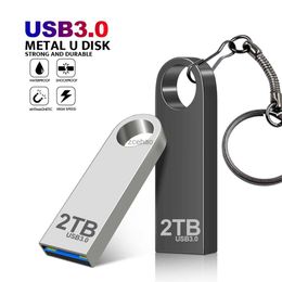 USB Flash Drives Metalen USB 3.0 Pen Drive 2TB Zwart Cle Usb Flash Drives 1TB Hoge Snelheid TYPE-C Pendrive 512GB Memoria Usb Flash Disk Gratis verzending