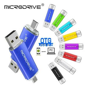 USB-flashstations Microdrive USB-flashstation OTG hogesnelheidsstation 128 GB 64 GB 32 GB externe opslag dubbele toepassing Micro USB-stick