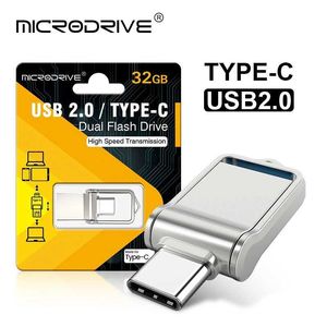 USB Flash Drives Mini Metalen OTG Type C Pen Drive Usb Memory Stick 16GB 32GB 8GB usb flash card 128GB 256G 512G type-C Pendrive gratis verzending