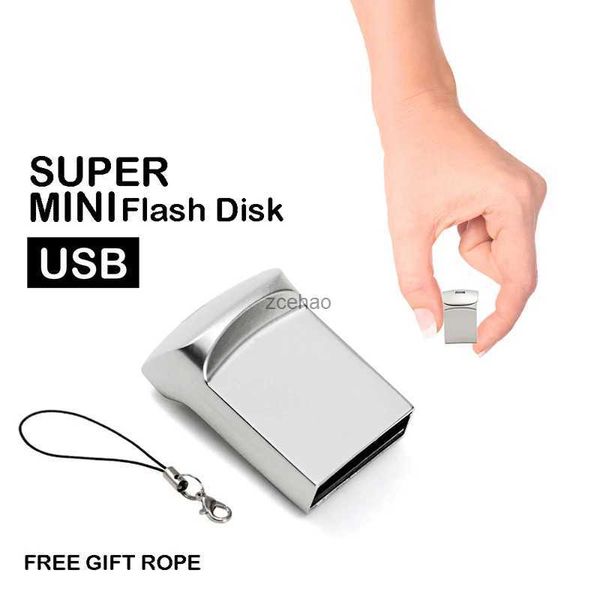 Clés USB Mini clé USB en métal 128 Go Cadeaux d'affaires créatifs Clé USB 64 Go Noir Pen Drive 32 Go Argent Périphériques de Stockage 16 Go