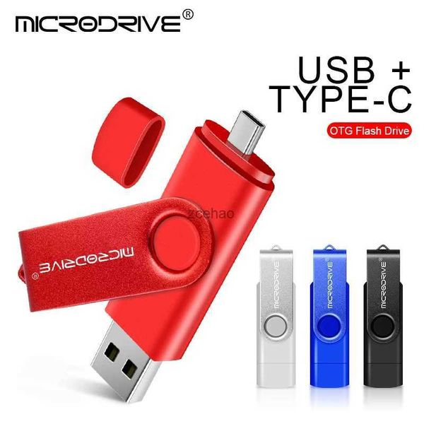 Clés USB Clé USB 2 en 1 OTG Type C Clé USB 16 32 Go 64 Go 128 Go Clé USB 2.0 Clé USB Clé USB pour appareils de stockage Android