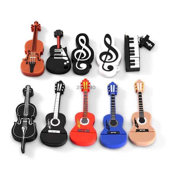 Clés USB Clé USB 64 Go, capacité réelle, série guitare, cadeaux créatifs, clé USB 2.0, 32 Go/16 Go/8 Go/4 Go, clé USB, disque U