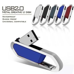 USB-flashstations USB-flashdrive 32 GB 16 GB pendrive 64 GB metalen opslagapparatuur Sleutelhanger 4 GB geheugenstick Hoge snelheid 128 GB usb2.0 voor pc