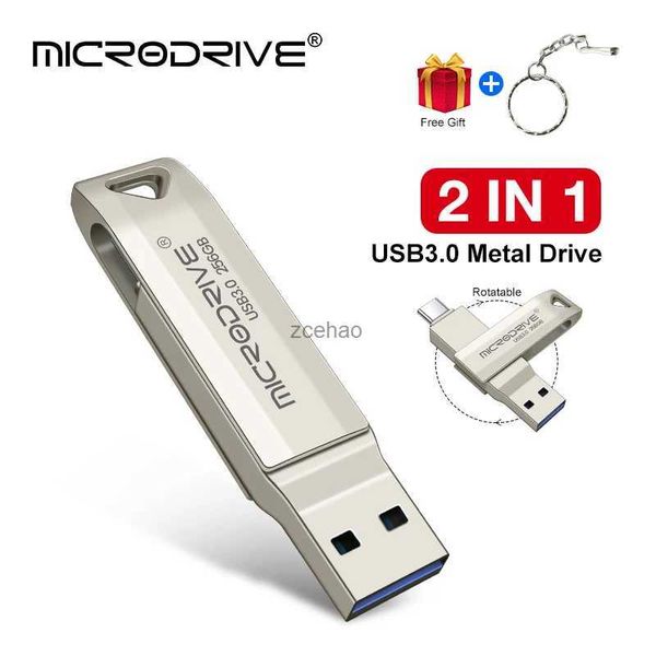 Clés USB USB3.0 type-c clé USB 256 go 128 go clé USB clé USB 64 go clés USB OTG 2 en 1 clé USB disque pour téléphone PC