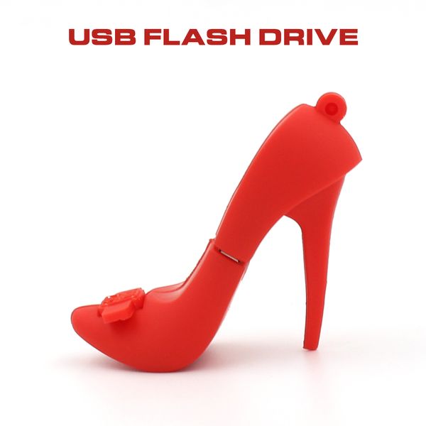 USB Flash Pendrive USB 64GB Flash Drive 32GB 16GB 8GB 4GB Pen Drive Moda tacco alto USB Stick regalo Memoria flash disk cel
