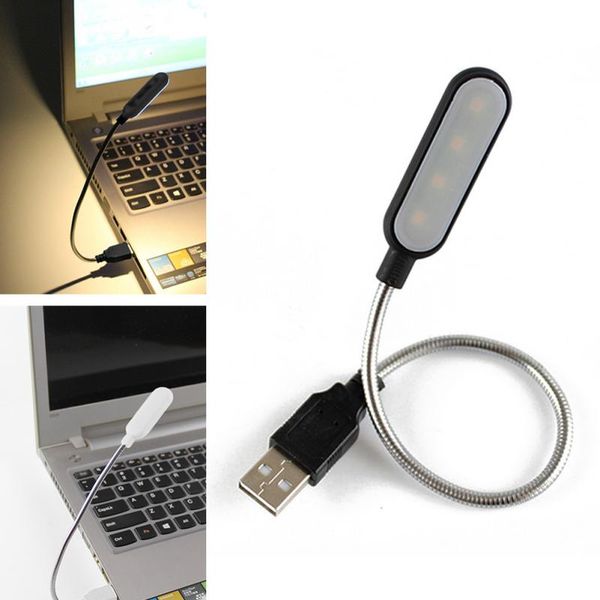 Mini lámpara LED de noche plegable con USB, lámpara de mesa de lectura, portátil, toma de corriente, luces para decoración de escritorio, iluminación de teclado de PC