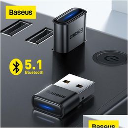 USB -gadgets Baseus Bluetooth -adapter Dongle Adaptador 5.1 voor pc laptop draadloze luidspreker o ontvanger drop levering