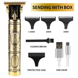 Tondeuse à cheveux USB pour hommes Machine de coupe de cheveux rechargeable