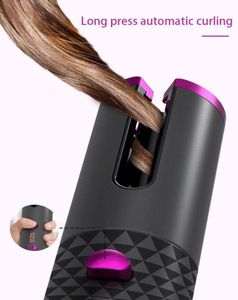 USB Haarkrulspelden Automatische Krultang LCD Display Curling Wand 5000 MAH Batterij strijkijzers Keramische Curling Haar tools1896722