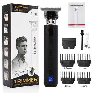 USB-haartrimmer Elektrische Clipper Cordless Shaver Trimmer voor Mannen Kapper Snijmachine T-OUTLINER GOUD BLACK T9 220106