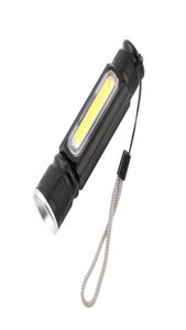 USB Handige Krachtige COB T6 LED Zoombare Zaklamp Oplaadbare Zaklamp USB Magneet Flitslicht Pocket Camping Lamp Ingebouwde 186502966245