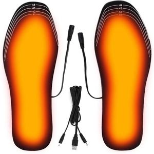 Semelles intérieures de chaussures chauffantes USB Coussin chauffant électrique pour pieds Tapis de chaussette chauffant pour sports d'hiver Semelle chauffante pour sports d'hiver Chaud d'hiver 231129