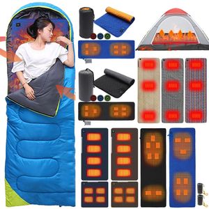 USB Verwarming Slaapmat Outdoor Elektrische Verwarmingspads 3-Niveaus Verstelbare Camping Tent Slaapmatras Thermalpad Voetwarmer 240223