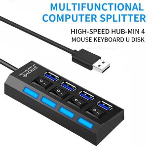 Répartiteur Usb Hub 2.0 4 Ports Multi HUB2.0 Hab adaptateur secteur extenseur accessoires informatiques commutateur pour bureau à domicile