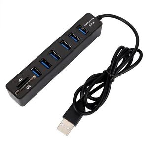 Adaptateur d'extension de ports Hub USB 3/6, Hub USB 3.0, répartiteur Multi USB 2.0 Hab 3 Hub 3.0, lecteur de cartes USB 3.0 Multiple pour PC