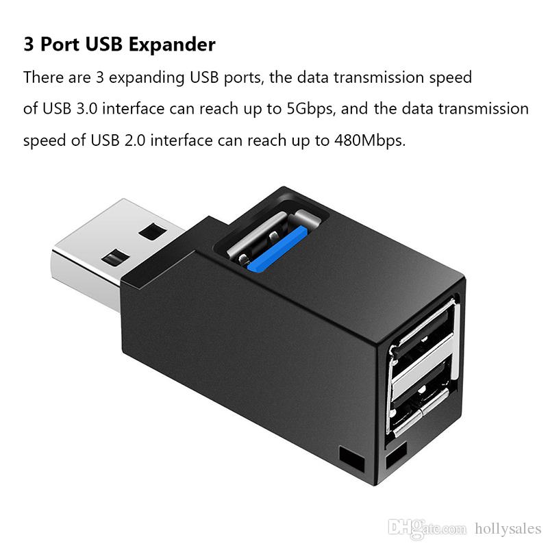 USB Hub 3 Port Expander USB 3.0 Hub Multi USB Splitter 2.0 HAB 3 HUB 3.0 Meerdere USB3.0 voor PC MacBook