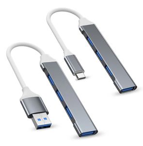 USB HUB 30 Type C Hubs 4 Port Multi Splitter Adapter OTG Hoge snelheid Praktisch Docking Station Universeel Voor Xiaomi Lenovo Macbook6992787
