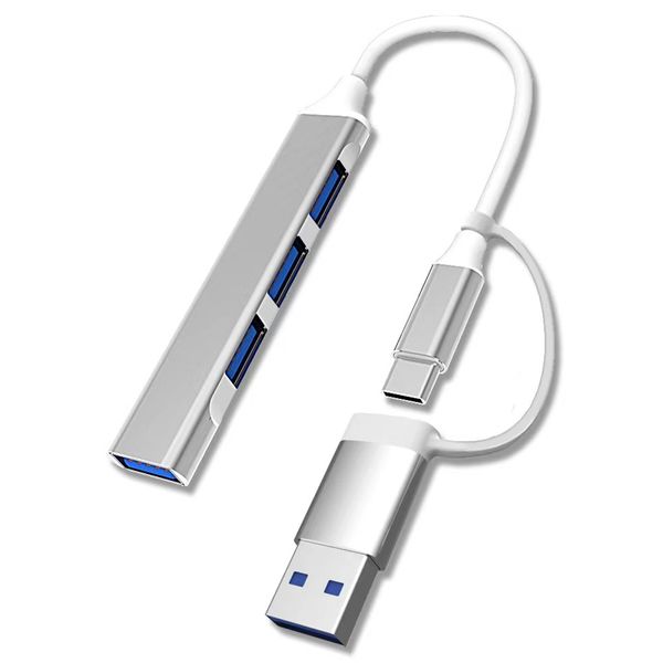 Splitter USB 3.0 de 4 puertos USB Extender para MacBook, XPS, Surface Pro, Mac Mini/Pro, iMac, mouse, teclado, unidad flash,