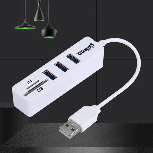 USB HUB TF SD Card Reader Slot 3 USB HAB pour Xiaomi Samsung Tablet Notebook Adaptateur Hub Speed Hub Hub-Hub pour ordinateur portable PC