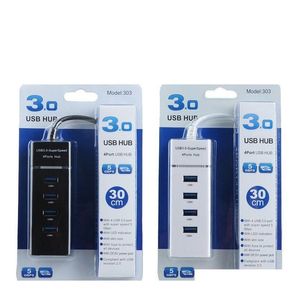 USB Hubs 4 in 1 zwarte 3.0 Hub Splitter voor PS4/PS4 Slim High Speed Adapter Xbox met pakketdruppel levering computers Netwerkcomp Dh8yt