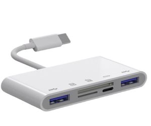 USB Hubs Type C Carte Reader USBC TO SD TF USB30 Ports Connexion 5 en 1 Cartes mémoire intelligentes Adaptateur des lecteurs pour MacBook Pro Type1664649