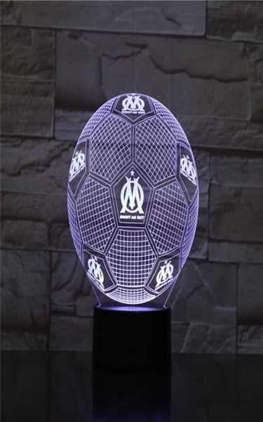 USB LED Veilleuse 3D Lampe de bureau de football Chevet Club de football logo Atmosphère Veilleuse APP Contrôle Fans Amis Cadeau Chambre D'enfants D3901160