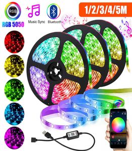 Bande lumineuse LED USB SMD 5050 RGB colorée DC5V, ruban Flexible, Bluetooth, étanche, éclairage de fond de télévision 5898076