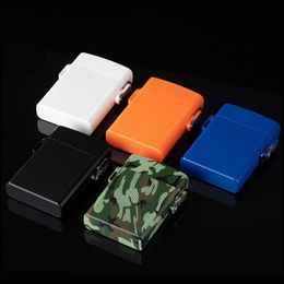 USB Briquet Coloré ABS En Plastique Portable Tabac Porte-Étui À Cigarettes Étanche Stockage Étanche Flip Cover Box Coquille De Protection Fumer Longe DHL Gratuit