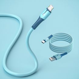 USB Vloeistof Zachte Lijm Mobiele Telefoon Data Kabel 1m / 1.5m Type-C Mobiele telefoon Oplaadkabel