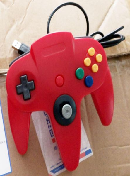 Joystick de controlador de juego de manejo largo USB para PC Nintendo 64 N64 Sistema 5 Color en Stock9303844