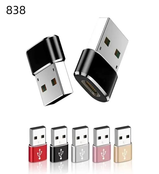 Adaptateur OTG USB mâle vers USB Type C femelle, convertisseur de câble de Type C, chargeur de données USBC, nous avons d'autres convertisseurs, veuillez 838DD