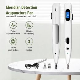 USB Meridian Energy Pen Electronic Pun Point Massorger Meridianos Electric Meridians Herramientas de alivio del dolor de masaje de masaje