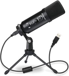 Microphone USB pour ordinateur, micro de jeu à condensateur pour le streaming, conversations Skype compatible avec ordinateur portable Mac PC, ordinateur de bureau Windows